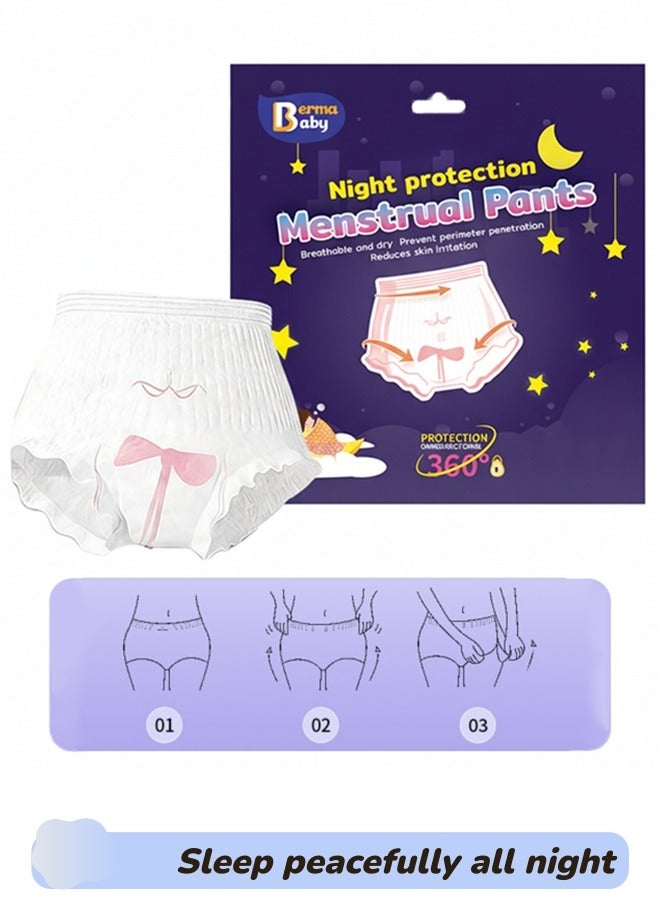 Disposable Period Underwear For Women F/Xl- Overnight Incontinence & Heavy Flow Pads, Leak-Proof, 360° Coverage For Ultimate Protection & Comfort, 4 Count - Image 1